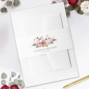 Bandeau De Faire-part Feuilles d'automne Mariage de automne Citrouille