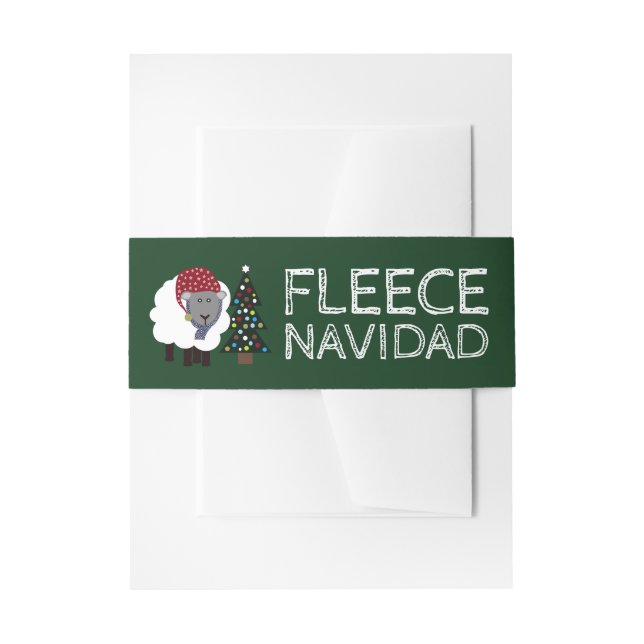 Bandeau De Faire-part Fleece Navidad, style espagnol Noël (Devant example)