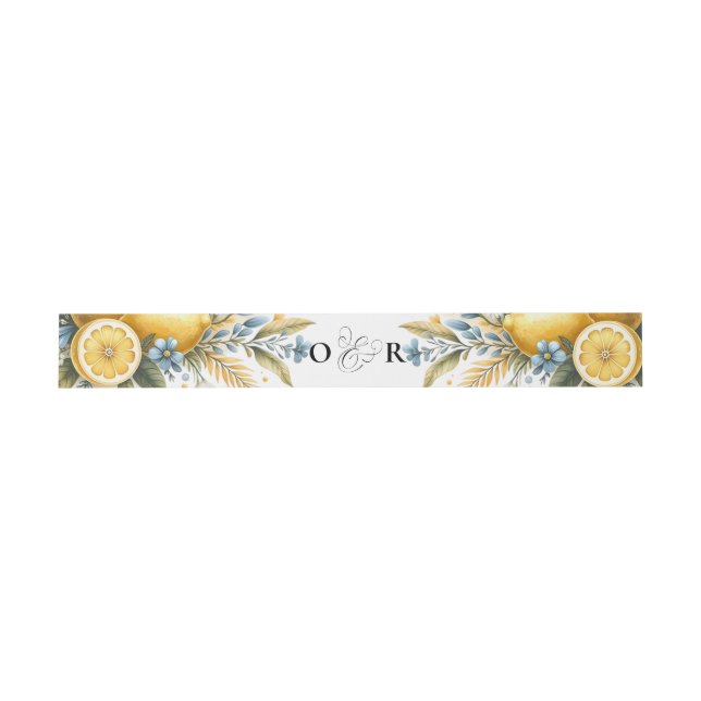 Bandeau De Faire-part Fleur carrelée méditerranéenne Italien Positano Le (Plat)