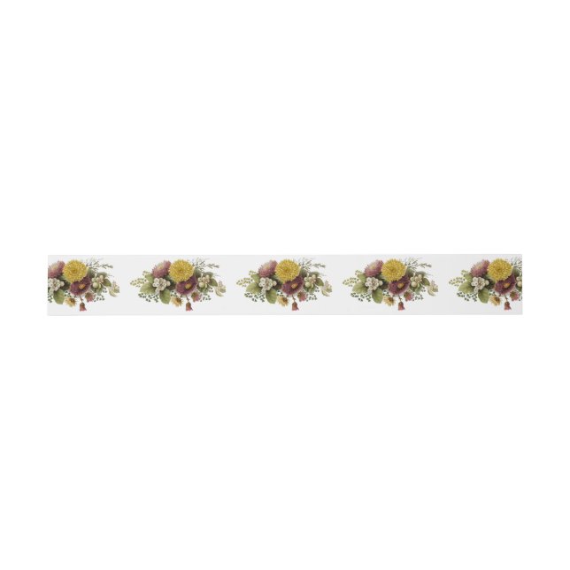 Bandeau De Faire-part Fleur de chrysanthème mère florale (Plat)