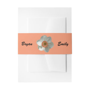 Bandeau De Faire-part Fleur de printemps de jonquille rose