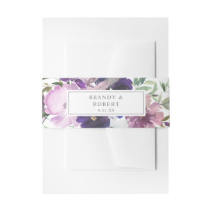 Bandeau De Faire-part Fleur de Violet Pourpre & Lavande 2