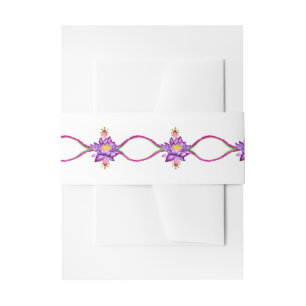 Bandeau De Faire-part Fleur Lotus indienne d'aquarelle