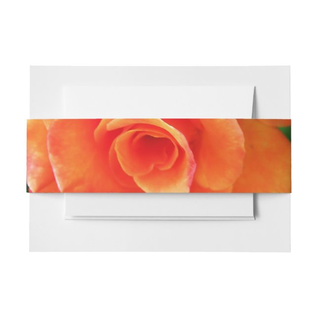Bandeau De Faire-part Fleur rose orange (Devant Example)