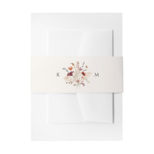 Bandeau De Faire-part Fleur sauvage Boho Elegant Mariage de automne