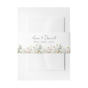 Bandeau De Faire-part Fleur sauvage d'été Mariage de terrain