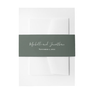 Bandeau De Faire-part Fleur sauvage Meadow Invitation Bande de ventre