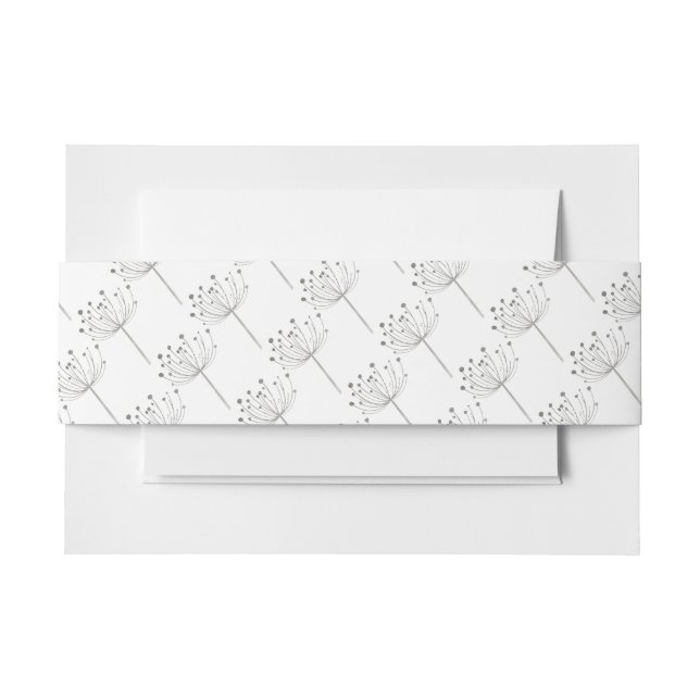Bandeau De Faire-part Fleurs d'argent (Devant Example)