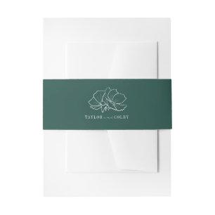 Bandeau De Faire-part Fleurs d'art en ligne Mariage émeraude
