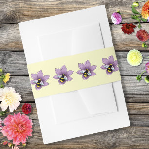 Bandeau De Faire-part Fleurs de lavande de bourdon Jaune