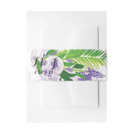 Bandeau De Faire-part Fleurs de mariage aquarelle violette verdure