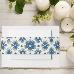 Bandeau De Faire-part Fleurs de mariage du milieu du siècle   Impression