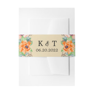 Bandeau De Faire-part Fleurs de pavot Faire-part de mariage Bande de ven