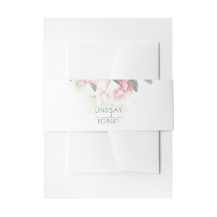 Bandeau De Faire-part Fleurs roses Elégant Mariage Vintage