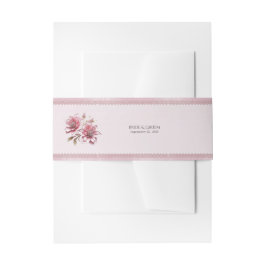 Bandeau De Faire-part Fleurs roses modernes