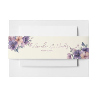 Bandeau De Faire-part Fleurs roses pourries sur Mariage