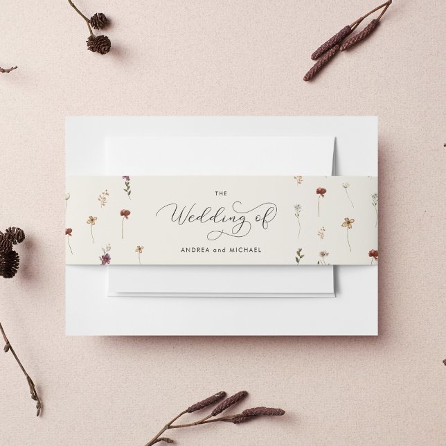 Bandeau De Faire-part Fleurs sauvages ivoiriens automne automne Mariage  (Créateur téléchargé)