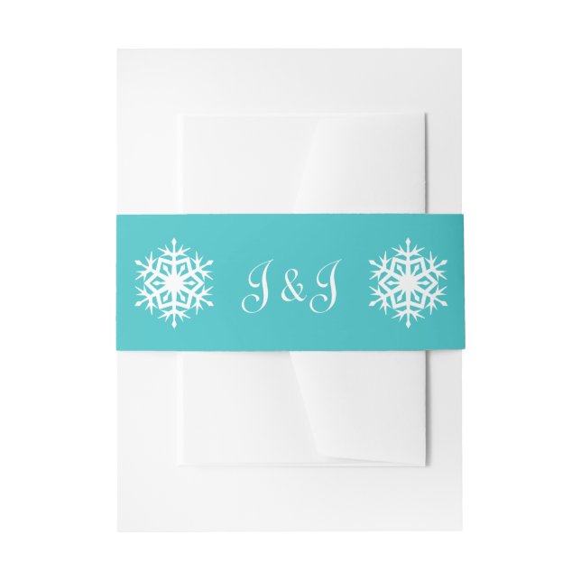 Bandeau De Faire-part Flocons de neige d'hiver dans la bande (Devant example)