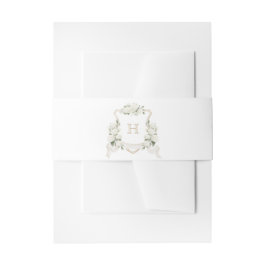Bandeau De Faire-part Floral Blanc Hydrangea Crest Mariage Monogramme