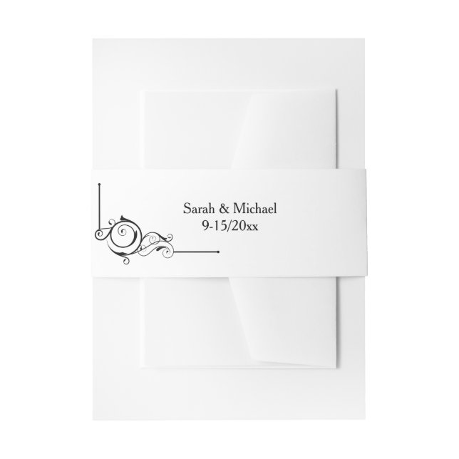 Bandeau De Faire-part Floral Frame Belly Band (Devant example)
