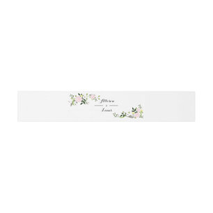 Bandeau De Faire-part Floral Garden Invitation Belly Band