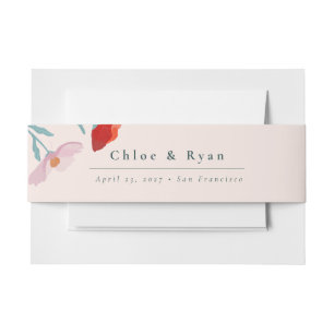 Bandeau De Faire-part Floral Harmony Invitation Bande Belly