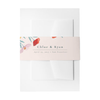 Bandeau De Faire-part Floral Harmony Invitation Bande Belly