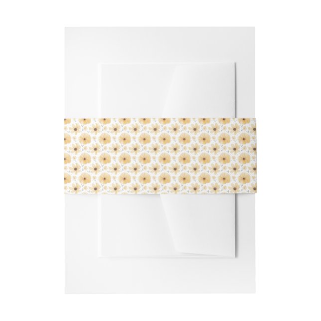 Bandeau De Faire-part Floral jaune (Devant example)
