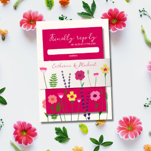 Bandeau De Faire-part Floral Lumineux Et Gras