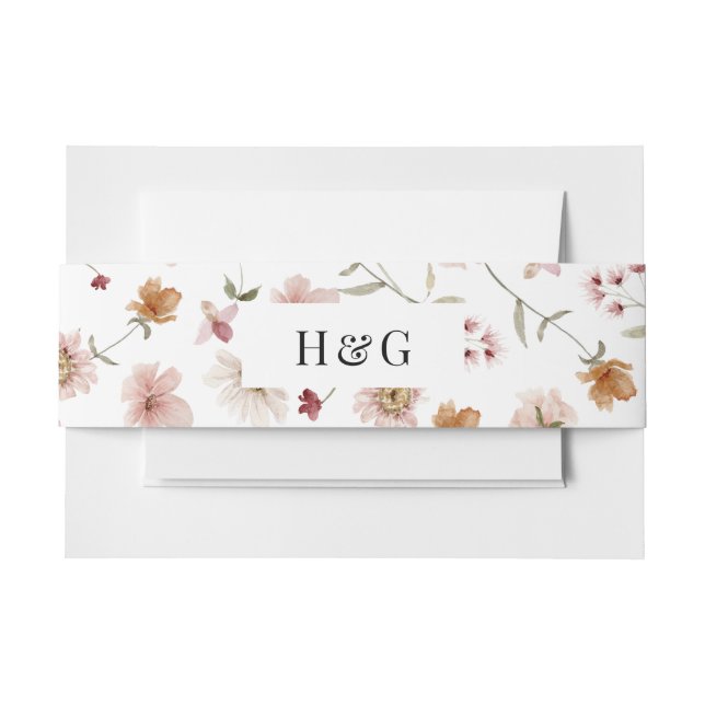 Bandeau De Faire-part Floral rustique (Devant Example)