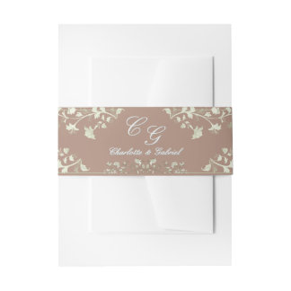 Bandeau De Faire-part Floral Spring Chinoiserie Belly Band