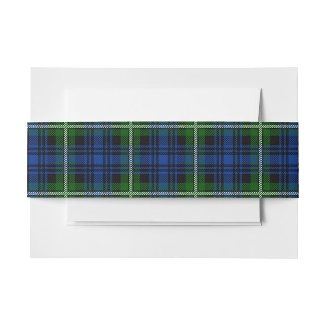 Bandeau De Faire-part Forbes Scottish Tartan Belly Band (Devant Example)