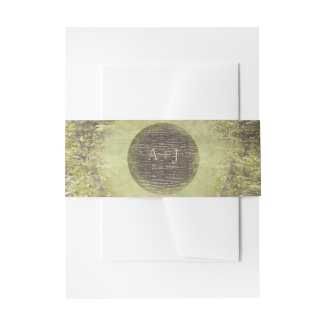 Bandeau De Faire-part Forêt enchantée Arbres rustiques Mariage des bois (Devant example)