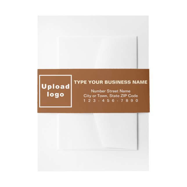 Bandeau De Faire-part Format Portrait Brown d'entreprise (Devant example)