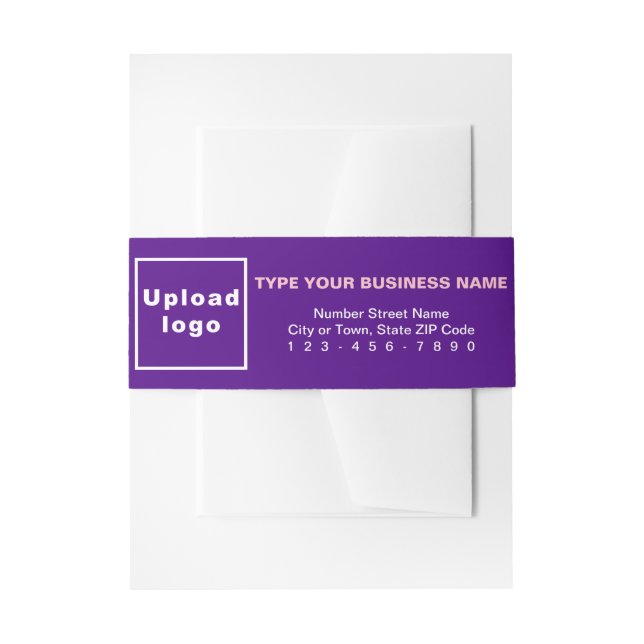 Bandeau De Faire-part Format Portrait violet d'entreprise (Devant example)