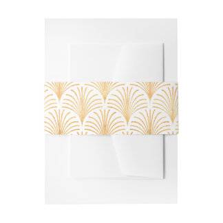 Bandeau De Faire-part Formelle Black Cravate Gold Art Déco Invitation Ba