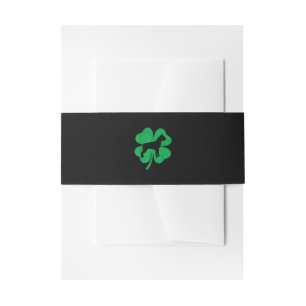Bandeau De Faire-part Funky Irish Shamrock Leaf Boston Terrier