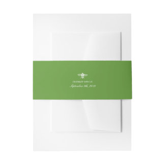 Bandeau De Faire-part Garden Bee Toile Vert