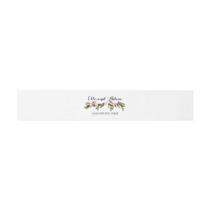 Bandeau De Faire-part Garden Wreath Invitation Belly Band