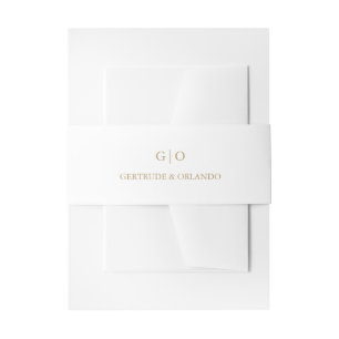 Bandeau De Faire-part Gertrude Gold Classic Mariage élégant