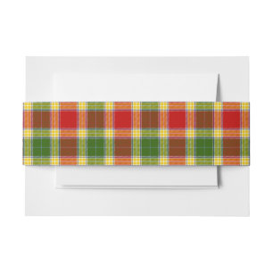 Bandeau De Faire-part Gibson Scottish Tartan Belly Band