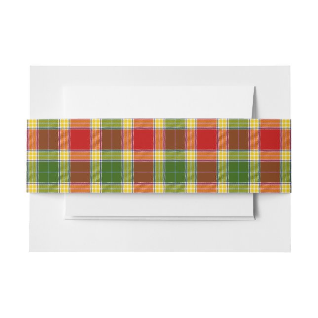 Bandeau De Faire-part Gibson Scottish Tartan Belly Band (Devant Example)