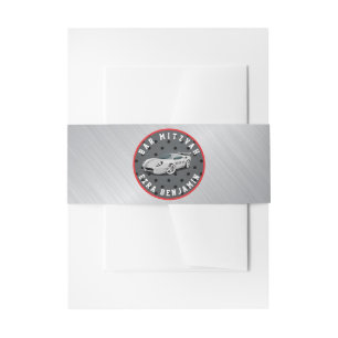 Bandeau De Faire-part Go-Kart Race Car Racing Bar Mitzvah