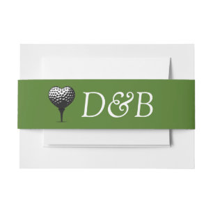 Bandeau De Faire-part Golf Couple Mariage