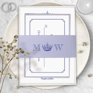 Bandeau De Faire-part Gothic Fantasy or Medieval Royal Crown Mongram