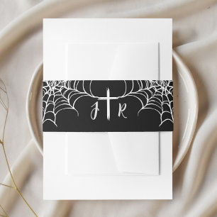 Bandeau De Faire-part Gothique Black HalloWedding Invitation Bandes de v