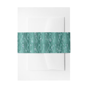 Bandeau De Faire-part Gouttes de pluie sur métal vert