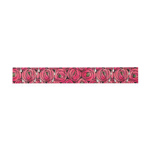 Bandeau De Faire-part Graphique rose Art Nouveau Rennie Macintosh