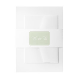 Bandeau De Faire-part Green Simply Elegant Mariage Belly Bands