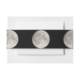 Bandeau De Faire-part Gris lunes Invitation Bande de ventre
